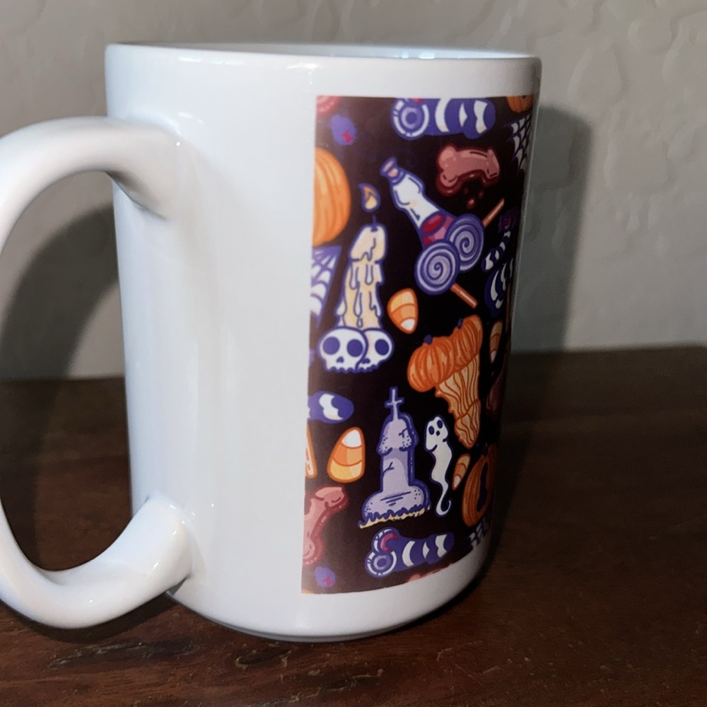 LOOKHUMAN Halloweenies Pattern Coffee Mug, 15 Ounce - Picture 9 of 10